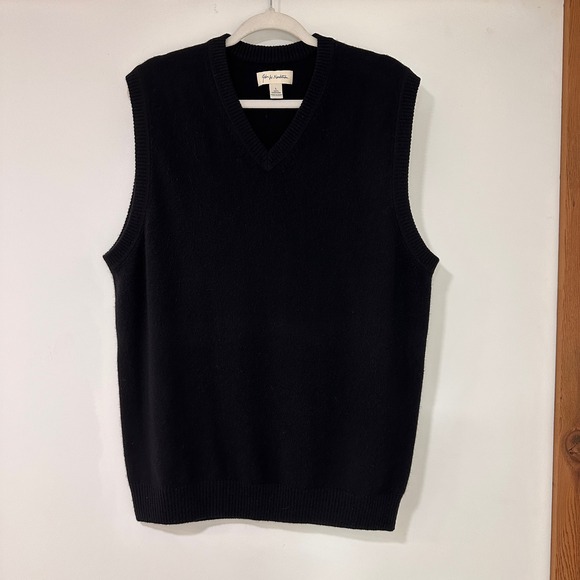 John W. Nordstrom Other - John W. Nordstrom Cashmere V-Neck Sweater Vest Mens Large Black Quiet Luxury